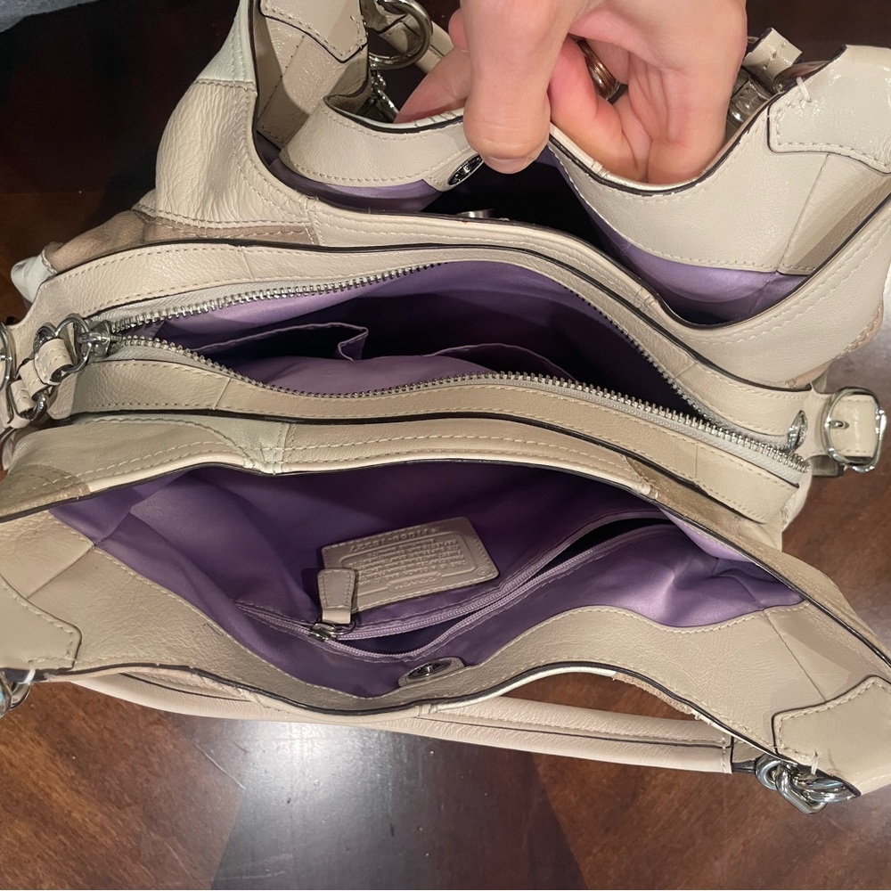 Like New Coach Patchwork Leather Shoulder Bag in … - image 4